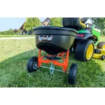 Agri-Fab 110 lb Tow Broadcast Spreader for Lawn Tractor – Poly Hopper Fertilizer & Grass Seeder - Image 3