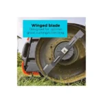 Black + Decker 13 Amp 20" Corded Electric Lawn Mower – 6-Height Adjustable, Foldable Handle, Winged Blade, Plug-In Lawnmower - Image 3
