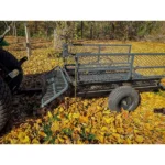 Yard Tuff Single Axle Dump Cart 57.5" x 39" | Heavy Duty Steel for ATV, UTV, Tractor | Hand-Operated Dump Latch - Image 5