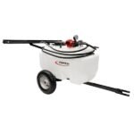 Fimco 25 Gallon Trailer Sprayer – 2.4 GPM 12V Pump, 80" 2-Nozzle Boom, Handgun for Lawn & Field Treatment