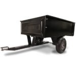 Agri-Fab 10 cu. ft. Steel Tow Dump Cart – 350 lb Capacity, Heavy-Duty Garden Trailer for Lawn Tractor & ATV