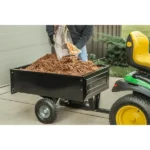 Agri-Fab 10 cu. ft. Steel Tow Dump Cart – 350 lb Capacity, Heavy-Duty Garden Trailer for Lawn Tractor & ATV - Image 4