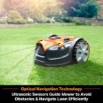 LawnMaster OcuMow MAX VBRM601YCM Wire-Free Robot Mower | Optical Navigation, Obstacle Avoidance, 3500 sq ft, 35% Slope, No App - Image 7