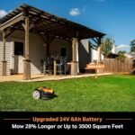 LawnMaster OcuMow MAX VBRM601YCM Wire-Free Robot Mower | Optical Navigation, Obstacle Avoidance, 3500 sq ft, 35% Slope, No App - Image 8