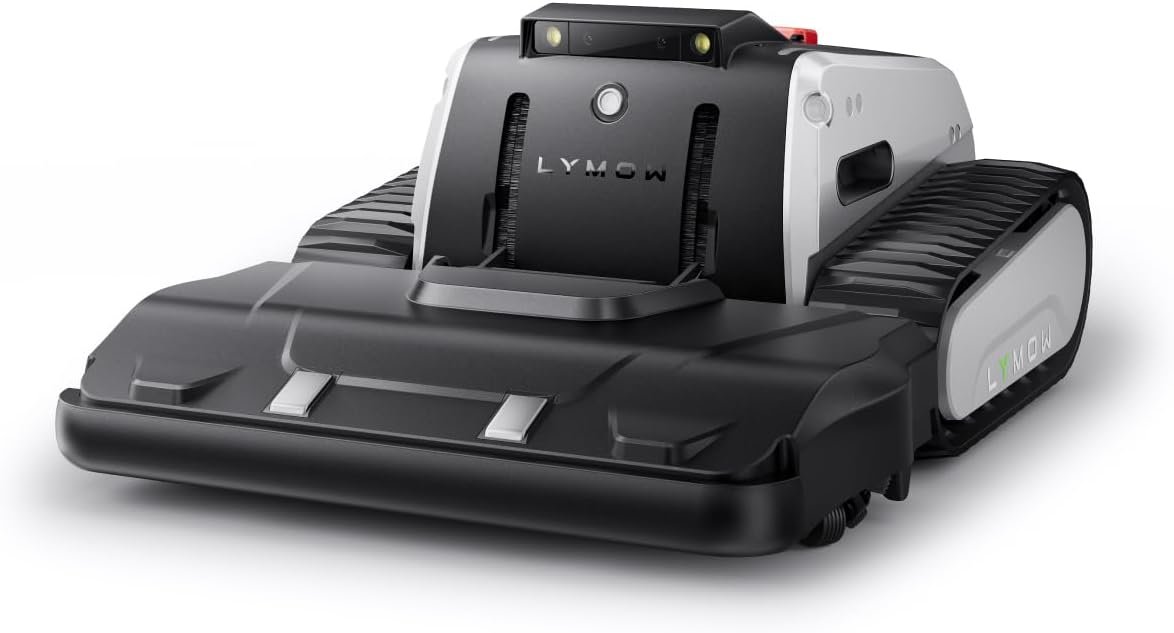 Lymow One Plus Robot Lawn Mower (1) Lymow One Plus Robot Lawn Mower | RTK+Vision Navigation, 1.73 Acre/Day, 45° Slope Climb, 1.2"-4" Cut, AWD Tracks, App Control - Image 1