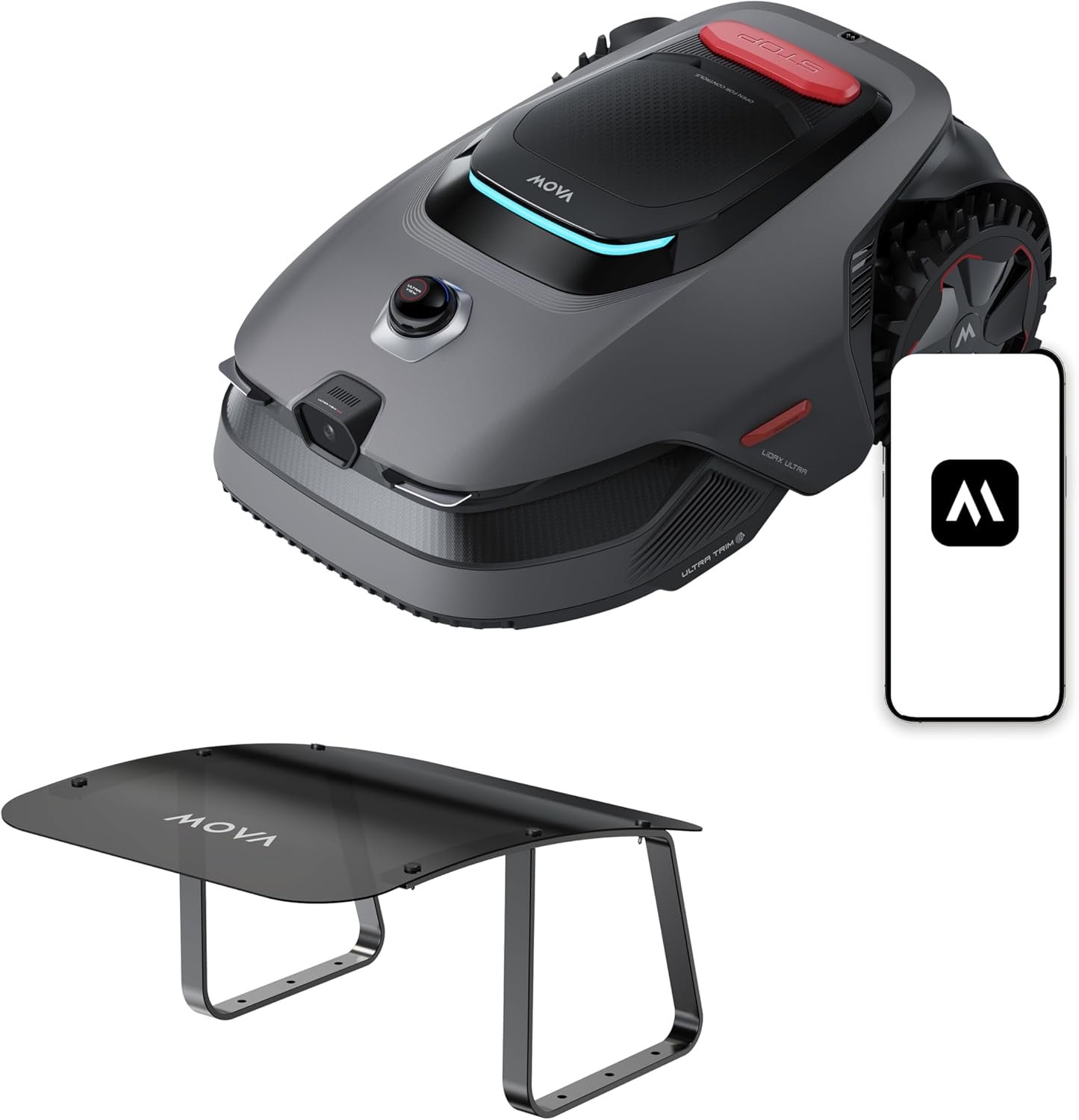 MOVA (1) MOVA LiDAX Ultra 2000 Robot Lawn Mower 0.5 Acre | No Wire, No RTK, 360° 3D LiDAR+AI Vision, 45% Slope, 1.2"-3.9" Cut, 150 Zones - Image 1